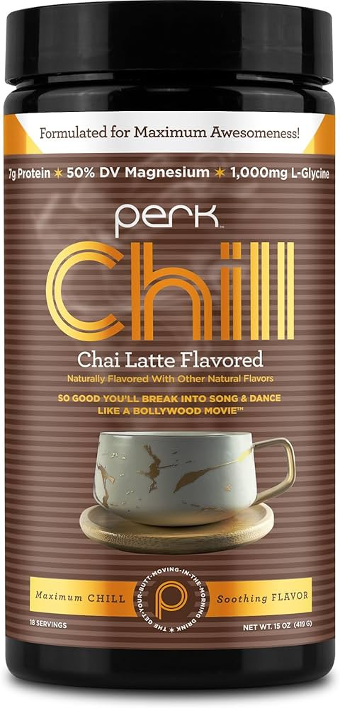 Perk Chill Chai Latte Flavored Drink Mix (18 Servings) - Soy Free & Peanut Free | Amazon (US)