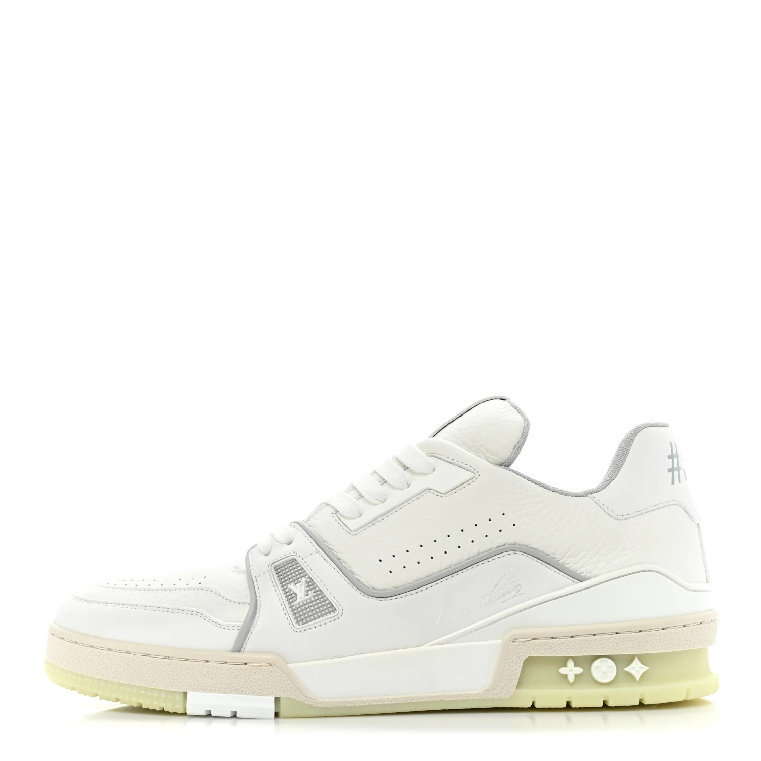 Calfskin Mens LV Trainer Sneakers 9.5 White | FASHIONPHILE (US)