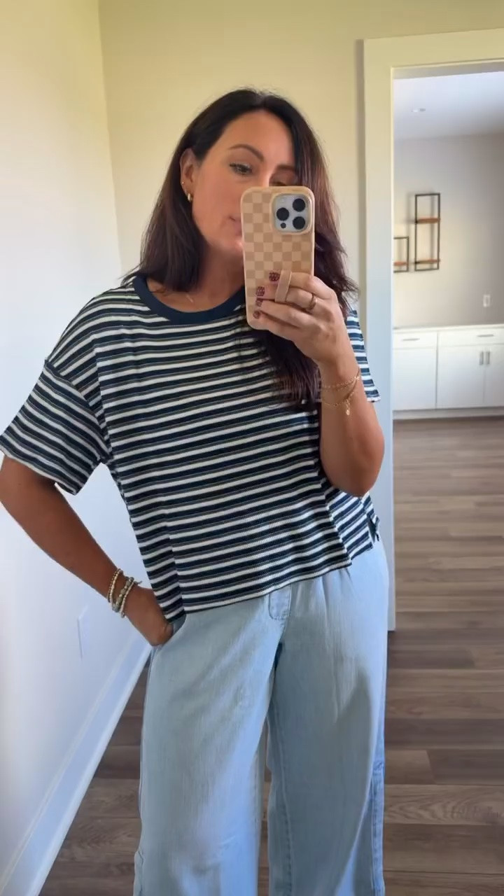 @American Eagle Outfitters  @Aerie fall clothing haul! Everything is up to 35% off with code STOCKNROLL 🤍Medium in the striped top!

#LTKootd #LTKSeasonal #LTKSaleAlert