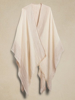 Lina Italian Linen Poncho | Banana Republic (US)