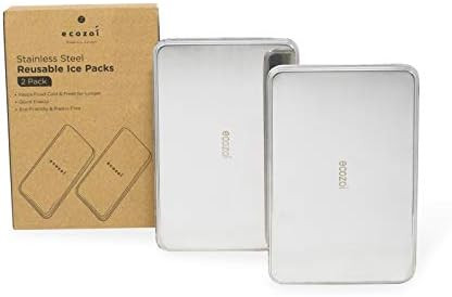 Ecozoi Stainless Steel Lunch Chillers - Ice Packs for Lunch Bags, Lunch Boxes, Bento Boxes and Coole | Amazon (US)