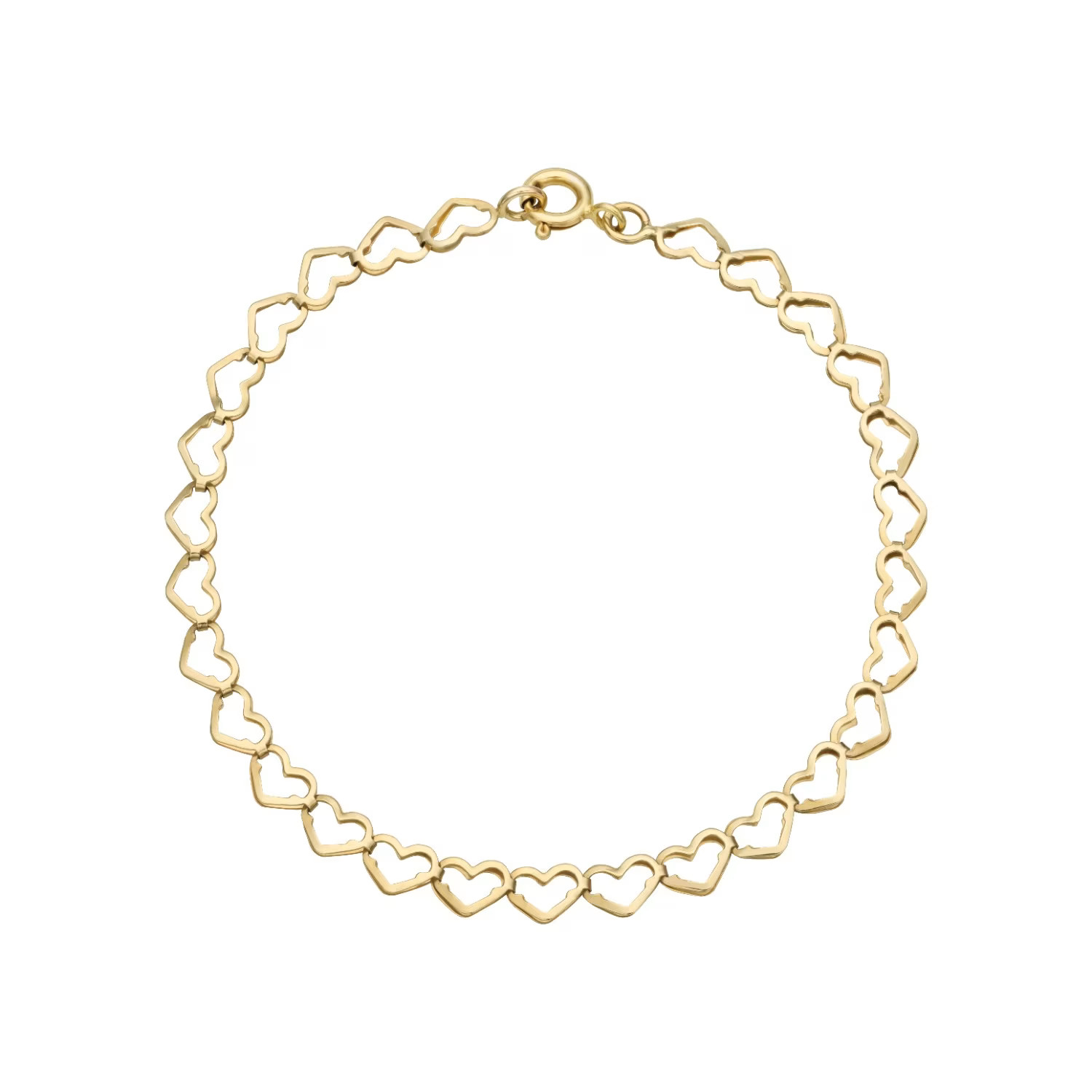 Gold Hearts Link Bracelet | Wolf & Badger
