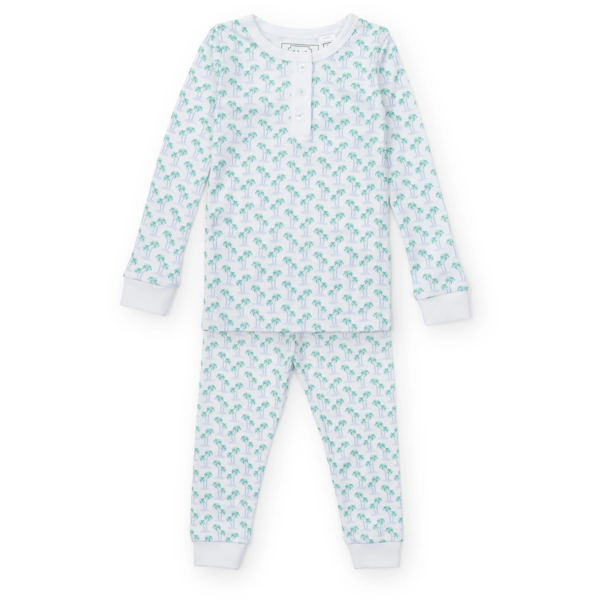 Jack Boys' Pajama Pant Set Palm Tree Isle Blue | Lila and Hayes