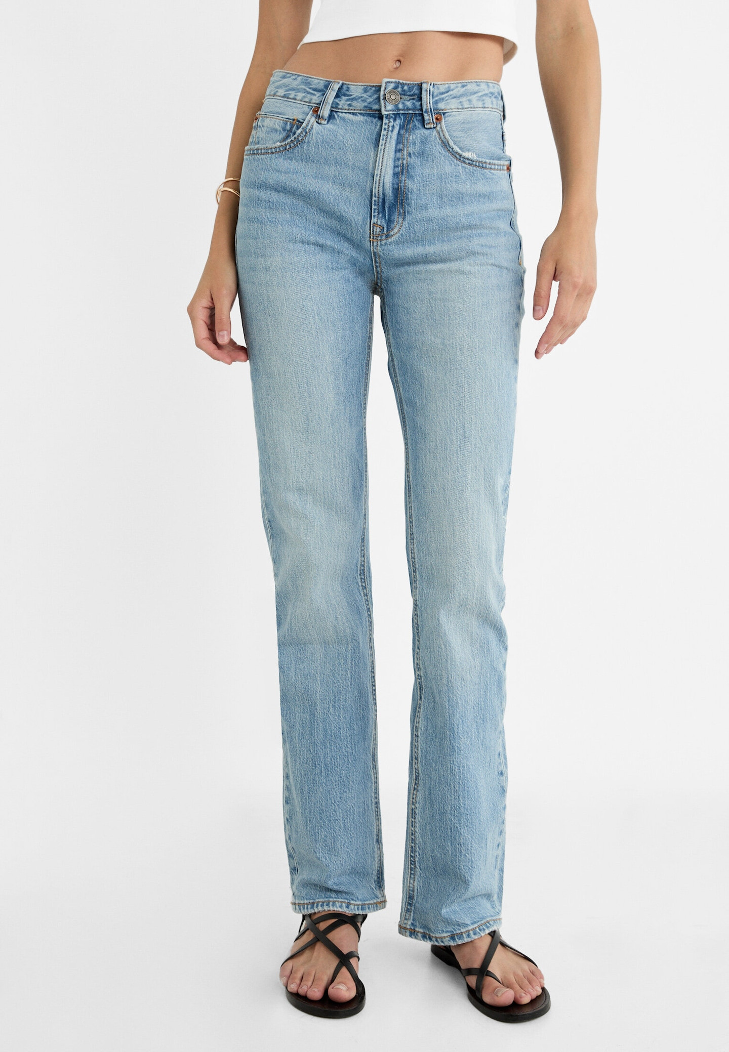 D98 straight vintage effect jeans | Stradivarius (NL)