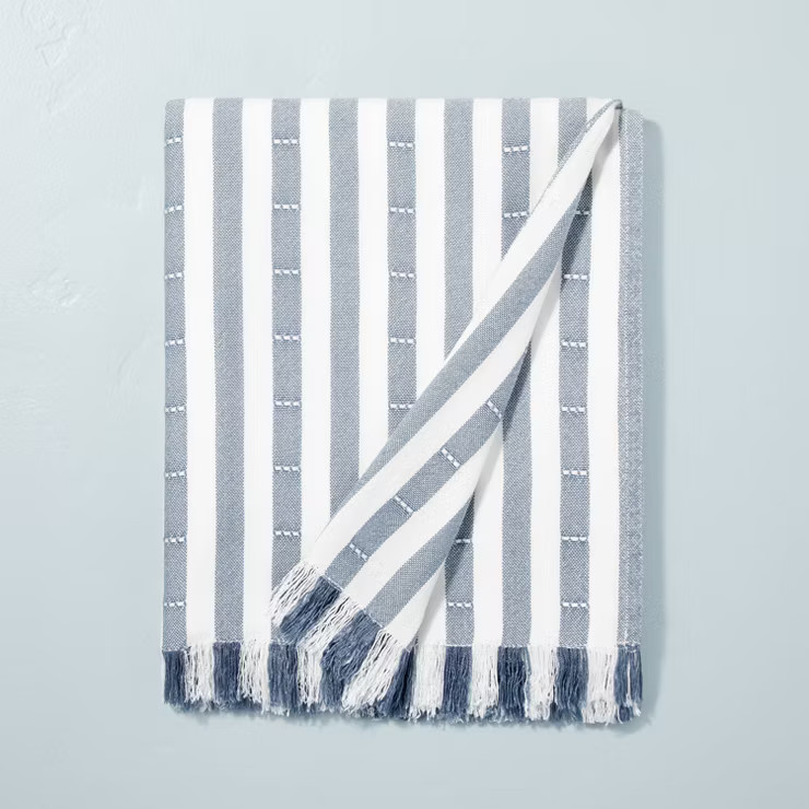 Clipped Stripe Dobby Throw Blanket - Hearth & Hand™ with Magnolia | Target