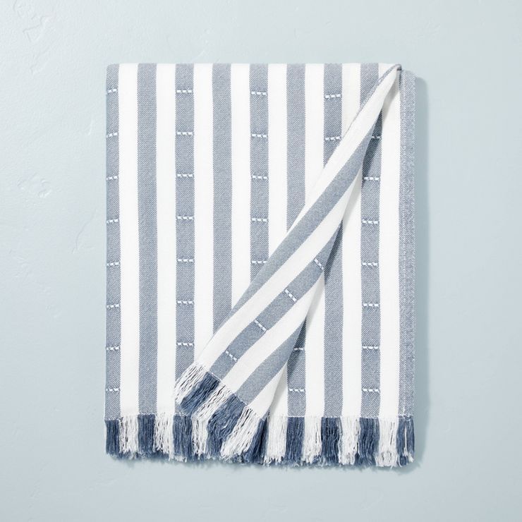 Clipped Stripe Dobby Throw Blanket - Hearth & Hand™ with Magnolia | Target