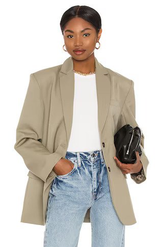 ANINE BING Quinn Blazer in Green Khaki from Revolve.com | Revolve Clothing (Global)