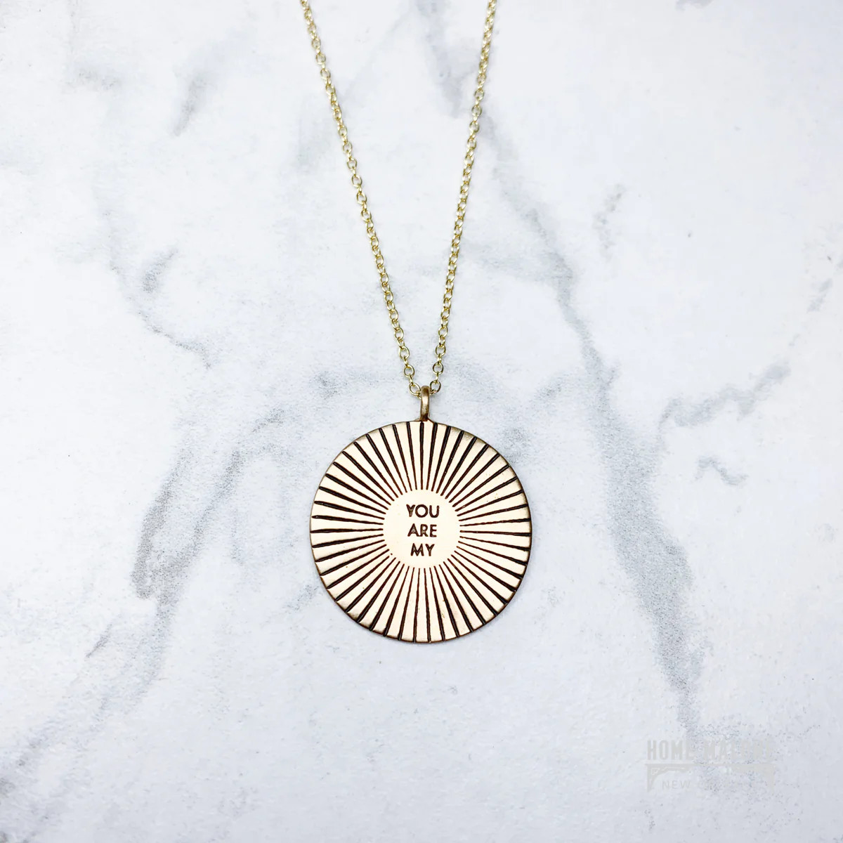 Mimosa Necklace - You Are My Sunshine Large Pendant | Home Malone