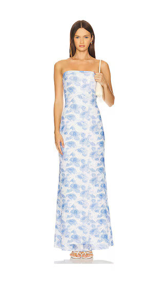 Laci Maxi Dress in Blue Floral | Revolve Clothing (Global)