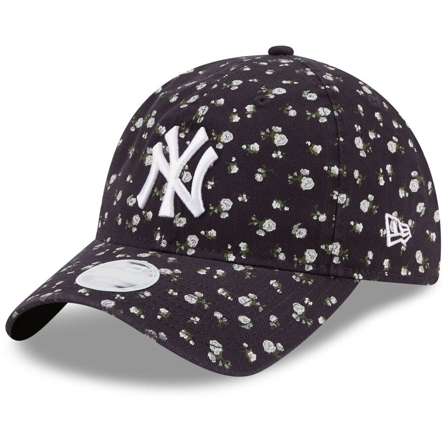New York Yankees New Era Women's Floral 9TWENTY Adjustable Hat - Navy | Fanatics