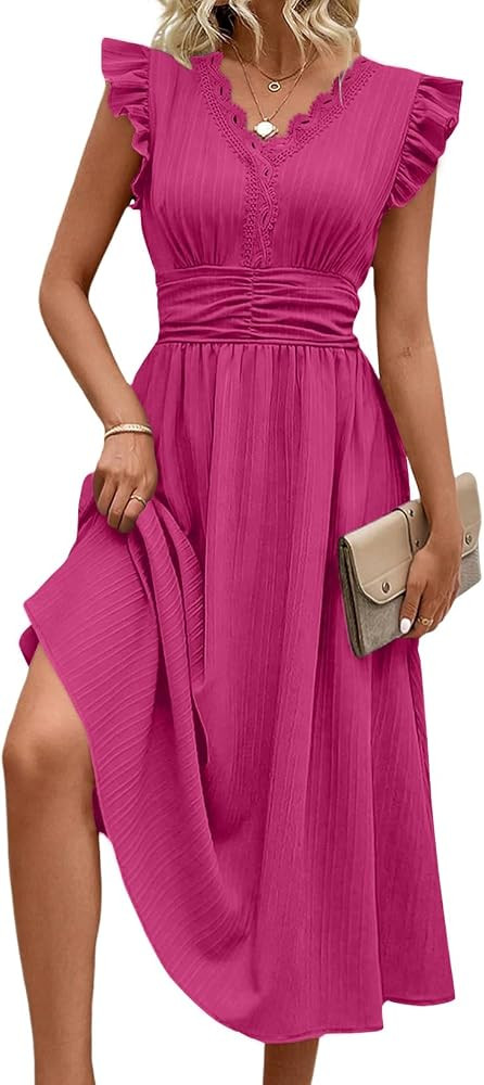 SHEWIN Women Summer Elegant Ruffle Sleeve Dress Semi Formal Boho Outfits 2026 | Amazon (US)