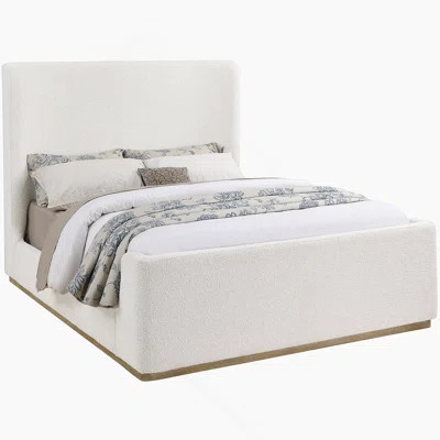 Luxurious Upholstered Queen Sleigh Bed With Exposed Base, Offering Comfort, Style And Durability For A Relaxing Bedroom Retreat | Wayfair North America