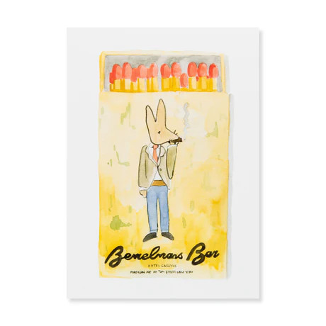 Furbish Studio - Bemelman's Bar Matchbook Watercolor Print | Furbish Studio