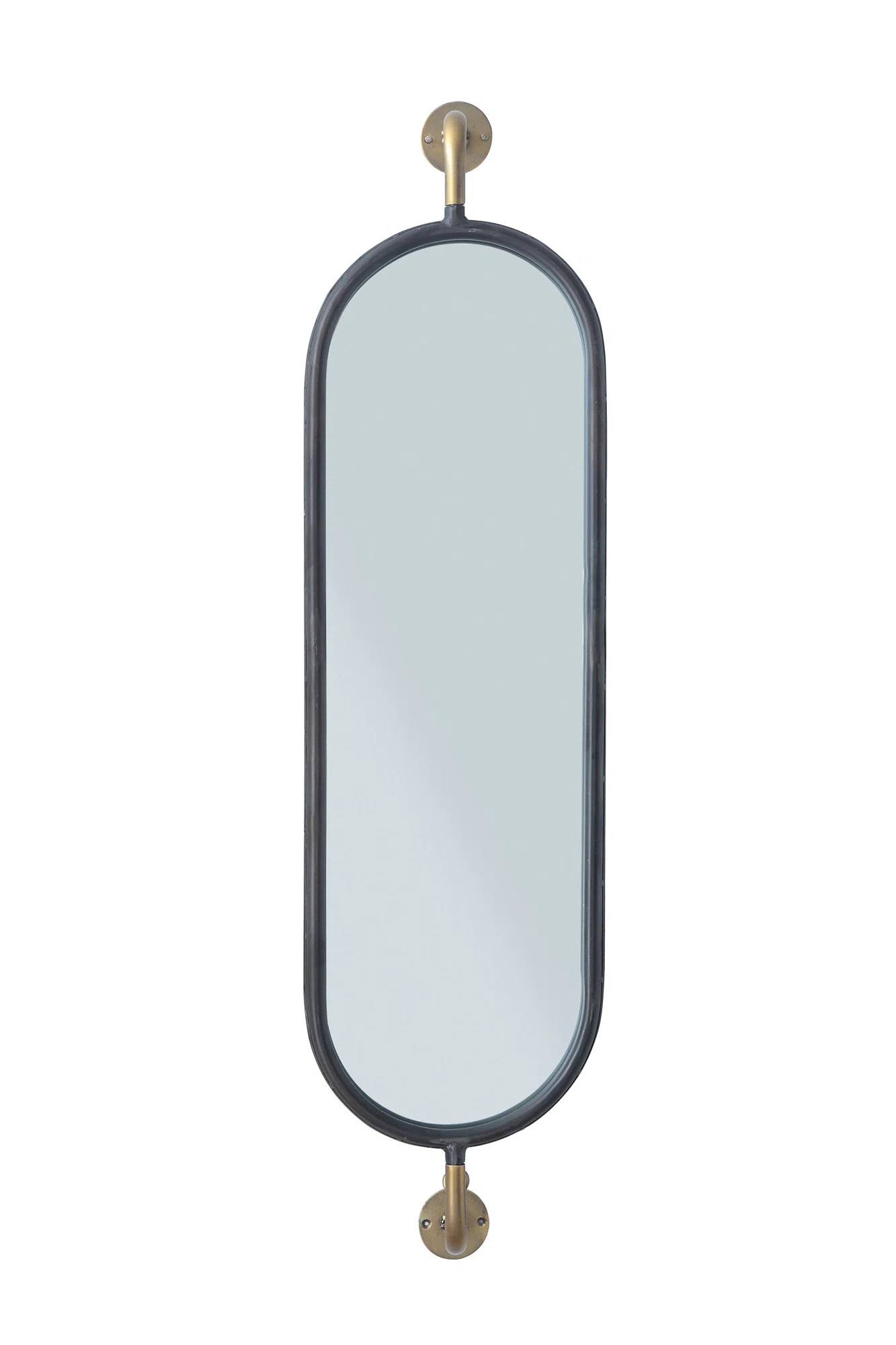 Maclachlan Oval Metal Framed Wall Mirror with Brackets | Wayfair North America