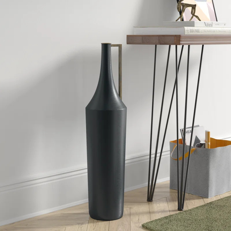 Mercury Row® Railsback Black/Bronze 35'' Metal Floor Vase & Reviews | Wayfair | Wayfair North America