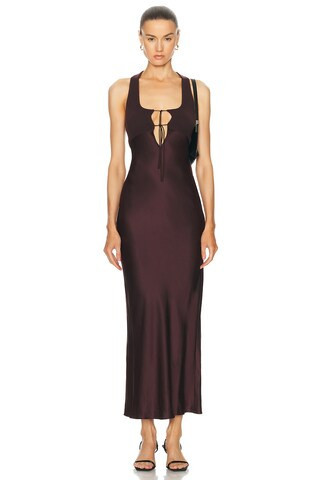 Christopher Esber Monument Cami Dress in Brown | FWRD 