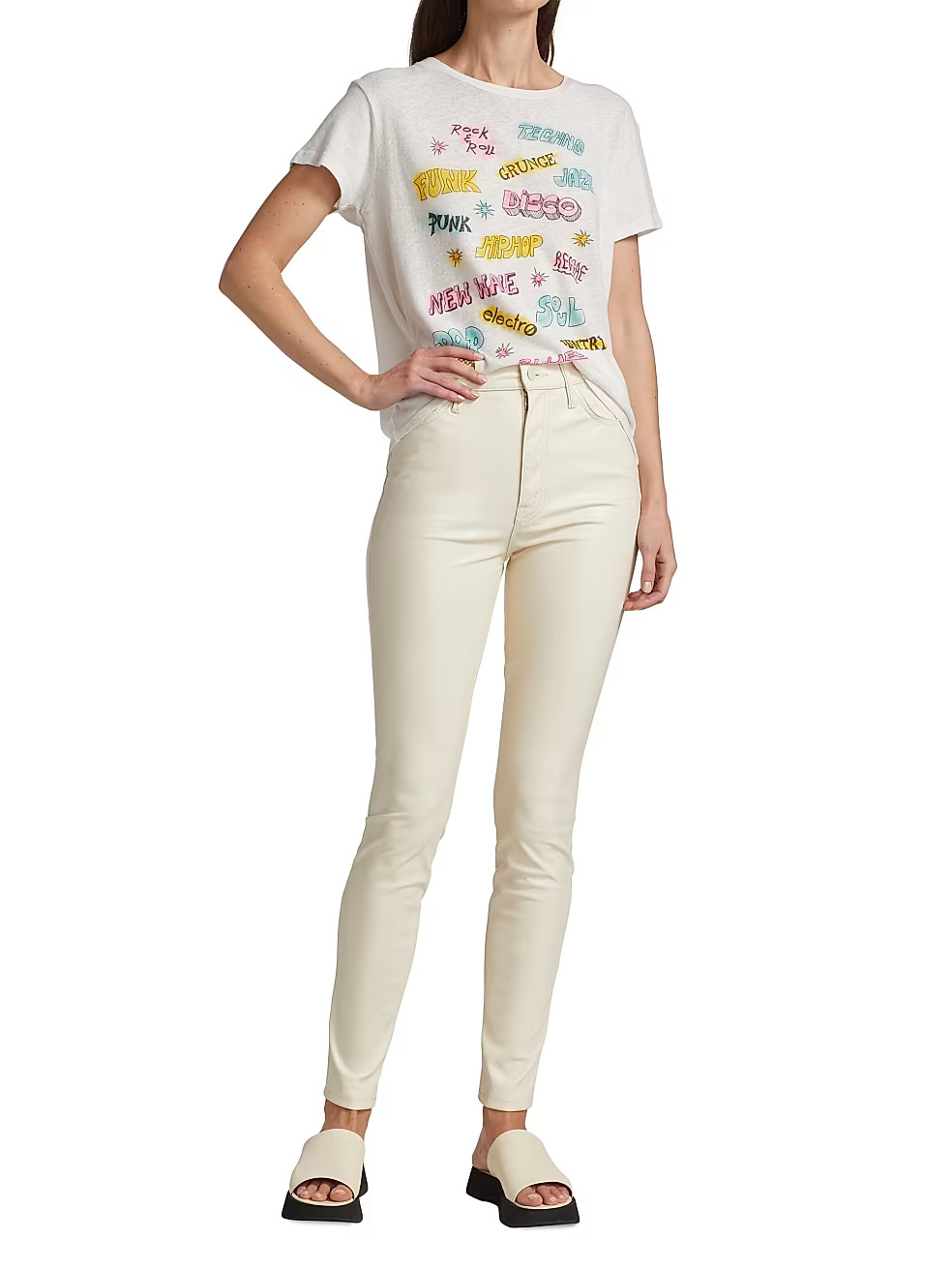 Mother The Super Swooner Faux Leather Pants | Saks Fifth Avenue