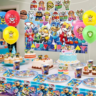 Paw Patrol Birthday Party Supplies, 101Pcs Paw Patrol Party Decorations | Wayfair North America