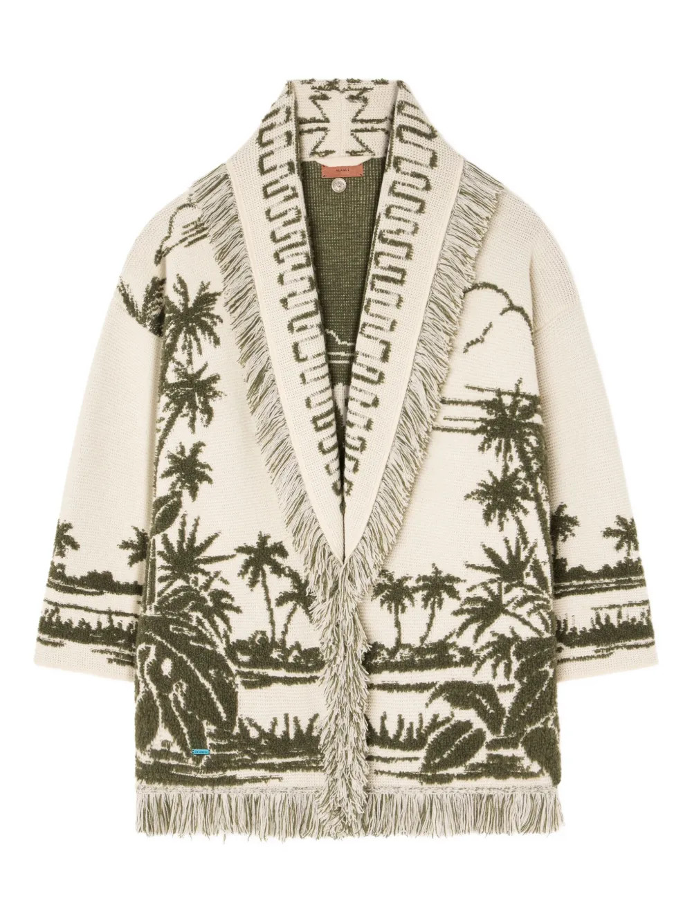 palm-tree fringe cardigan | Farfetch Global