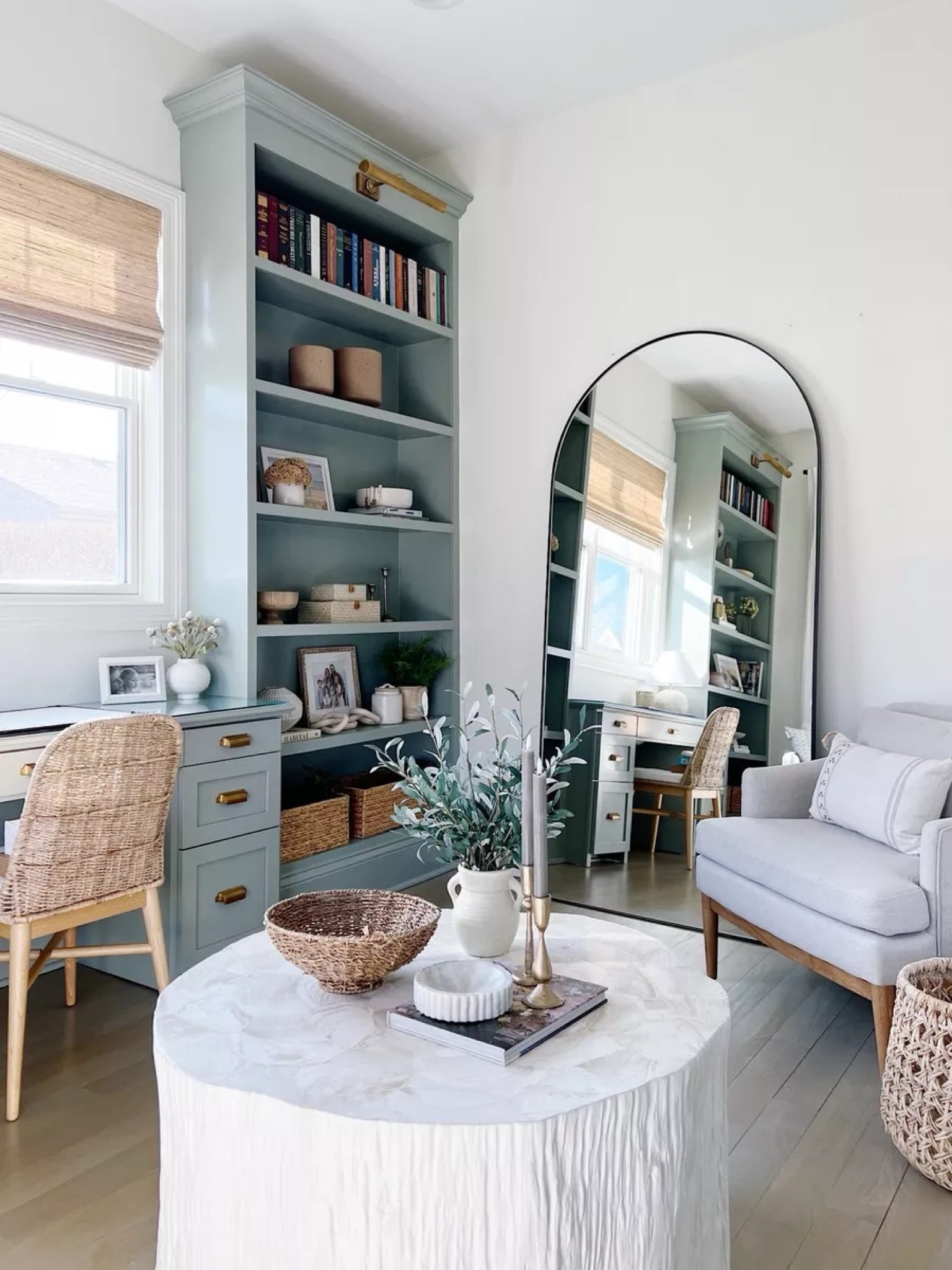 Sharing our home office decor and furniture! Love this gorgeous coffee table and found a more budget friendly option. Also linked my exact floor mirror as well as a cheaper alternative that's nearly identical! 

(2/23)

#LTKhome #LTKstyletip