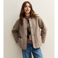Women's Mink Borg Button Through Jacket New Look | New Look (UK)