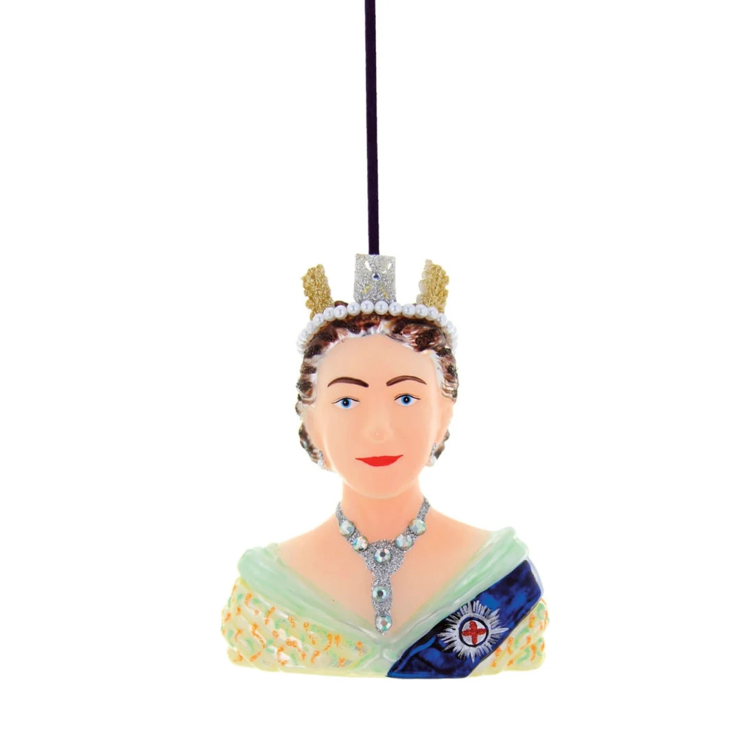 Young Queen Elizabeth Luxury Glass Christmas Ornament | Etsy (US)
