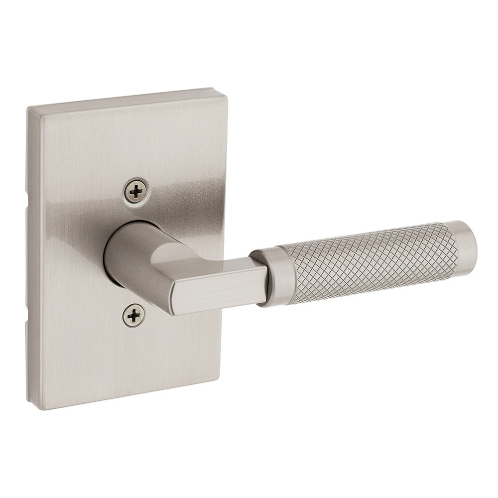 Kwikset Signature Series Knurled Prava Satin Nickel Interior or Dummy Door Handle one_size | 97881-051 | Lowe's