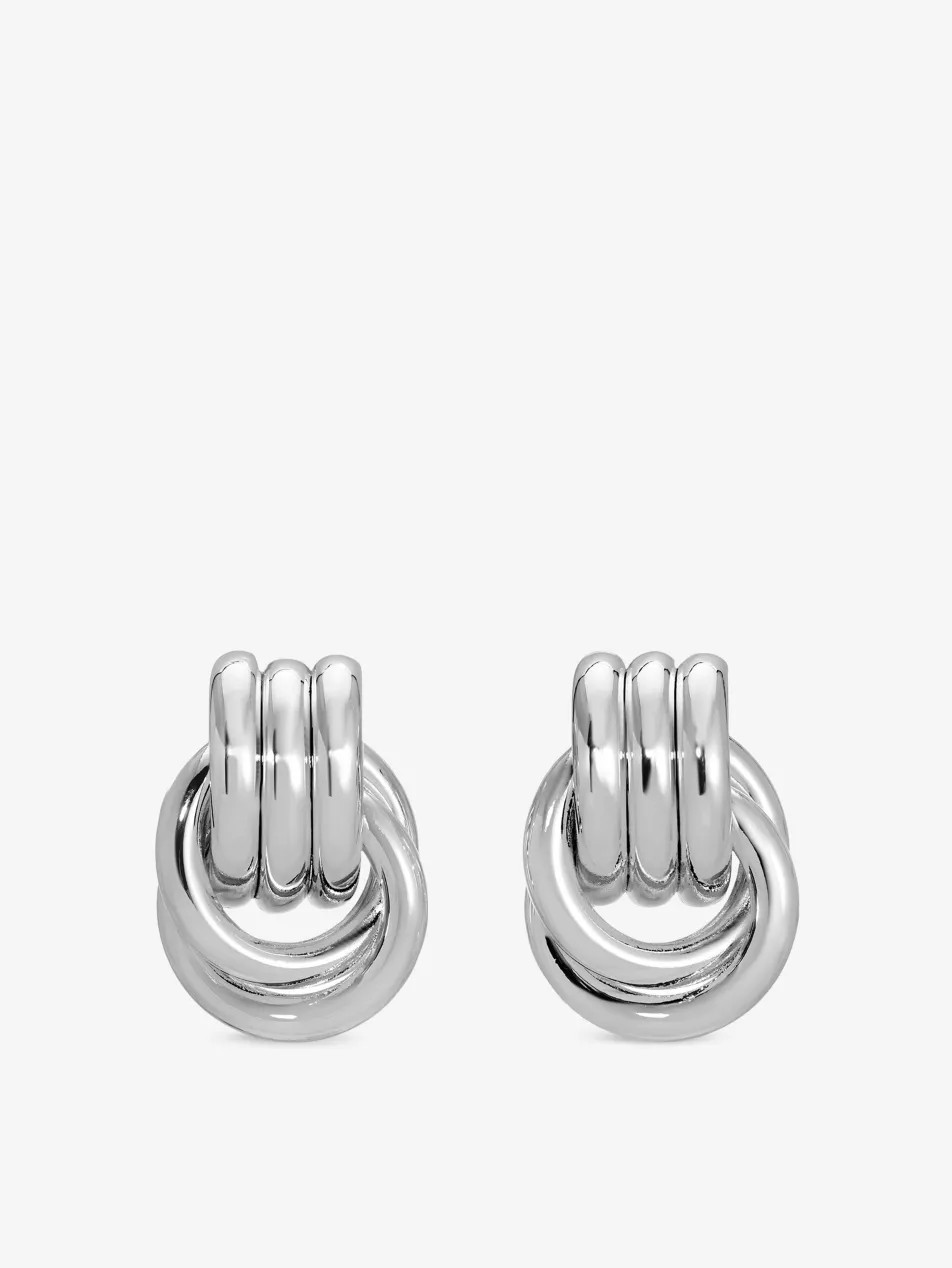Baby Knot Silver-Plated Brass Earrings | Selfridges
