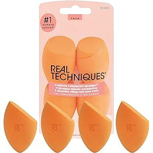 Real Techniques Miracle Complexion Beauty Sponge Makeup Blender, Set of 4 | Amazon (US)