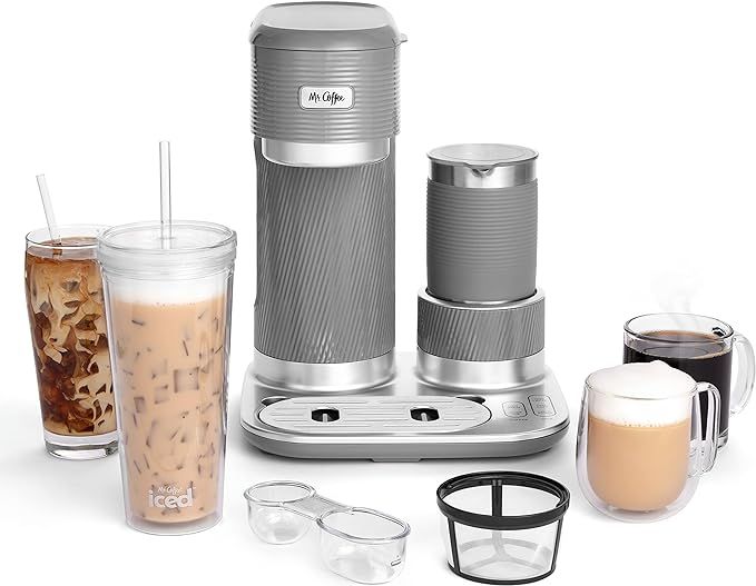 Mr. Coffee 4-in-1 Single-Serve Latte Lux, Iced, and Hot Coffee Maker with Milk Frother,22 ounces | Amazon (US)
