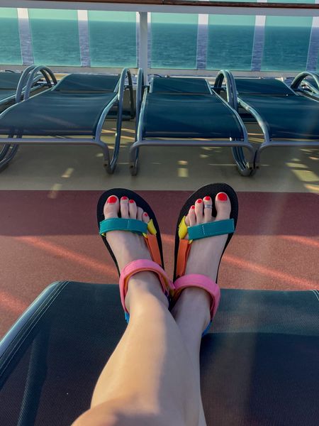 Waterproof tevas - true to size and come in a bunch of colors, also linking the mens ones which my husband loves! 
.
Waterproof sandals water shoes vacation amazon finds 

#LTKsalealert #LTKfindsunder50 #LTKshoecrush