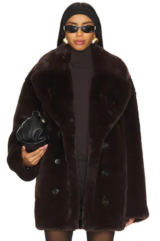 Lovers and Friends Wainscott Faux Fur Jacket in Brown from Revolve.com | Revolve Clothing (Global)