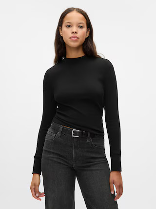 Essential Rib Mockneck T-Shirt | Gap (US)