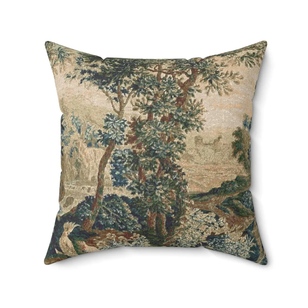 Woven Throw Pillow, French Tapestry Verdure - 17 X 18 - Old Money Home Decor, Elegant Antique Sty... | Etsy (US)