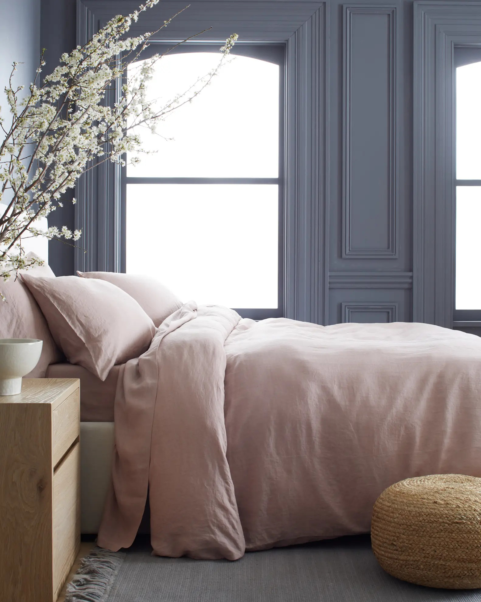 European Linen Duvet Cover in Dusty Mauve | Quince