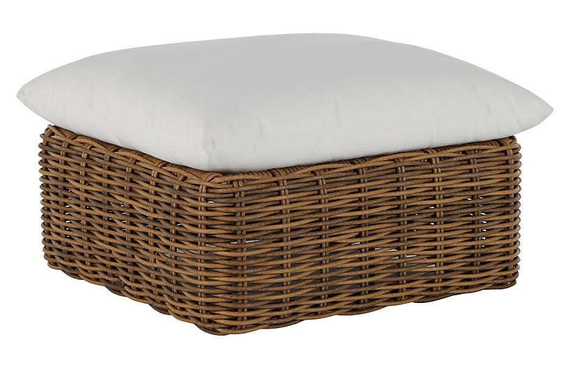 Montecito Outdoor Ottoman, Raffia | One Kings Lane
