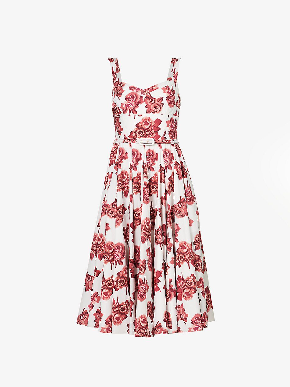 Elita floral-print cotton midi dress | Selfridges