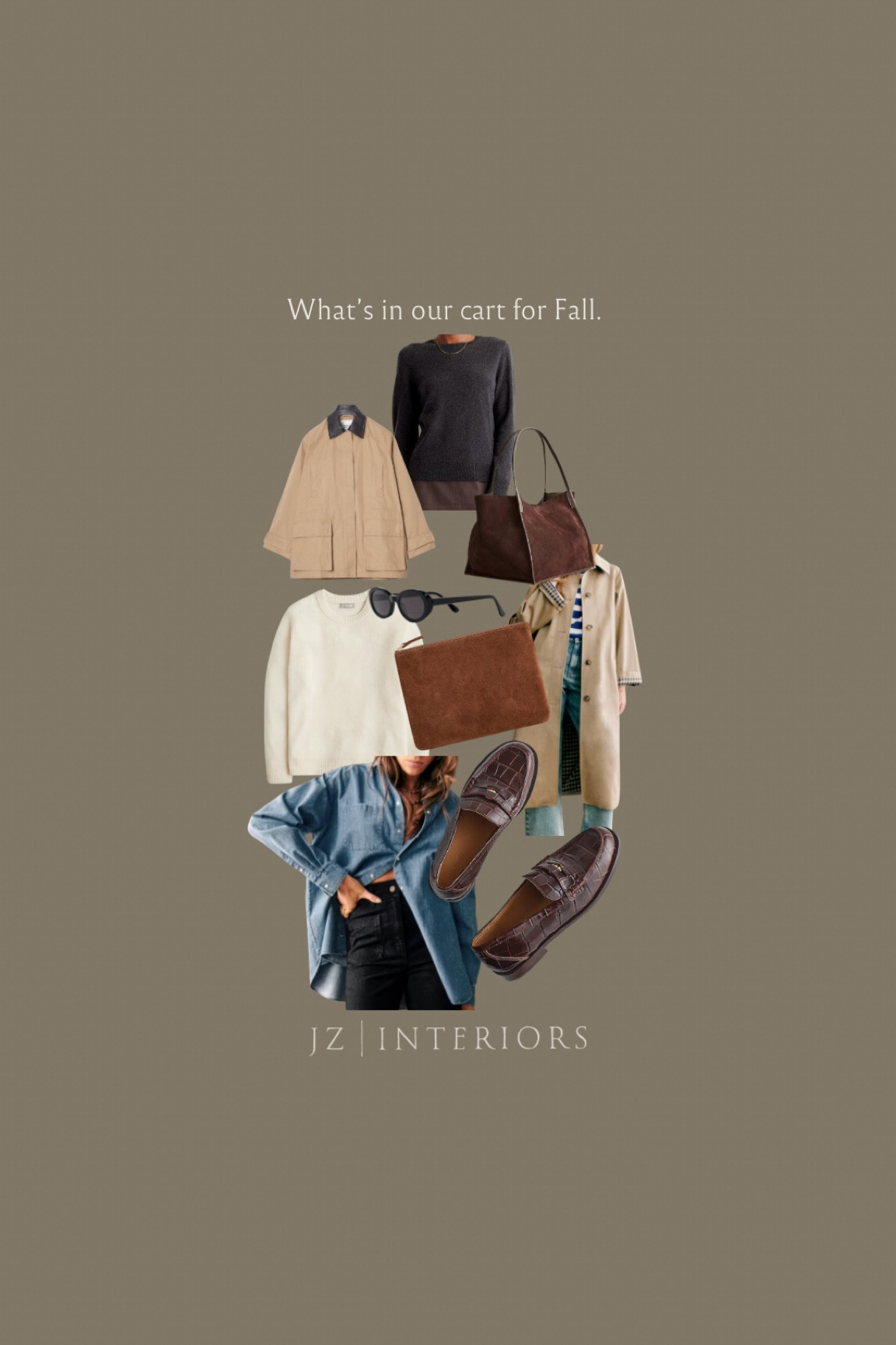 What’s in our cart for Fall. 🤎

Fall is the best season for texture and layers. This is what we have in our cart right now. 
#fallstyle #autumn #style #interiors #suede #workcoat #barnjacket #trench #bag #sweater #sweaterweather #fallfashion

#LTKstyletip #LTKSeasonal #LTKhome