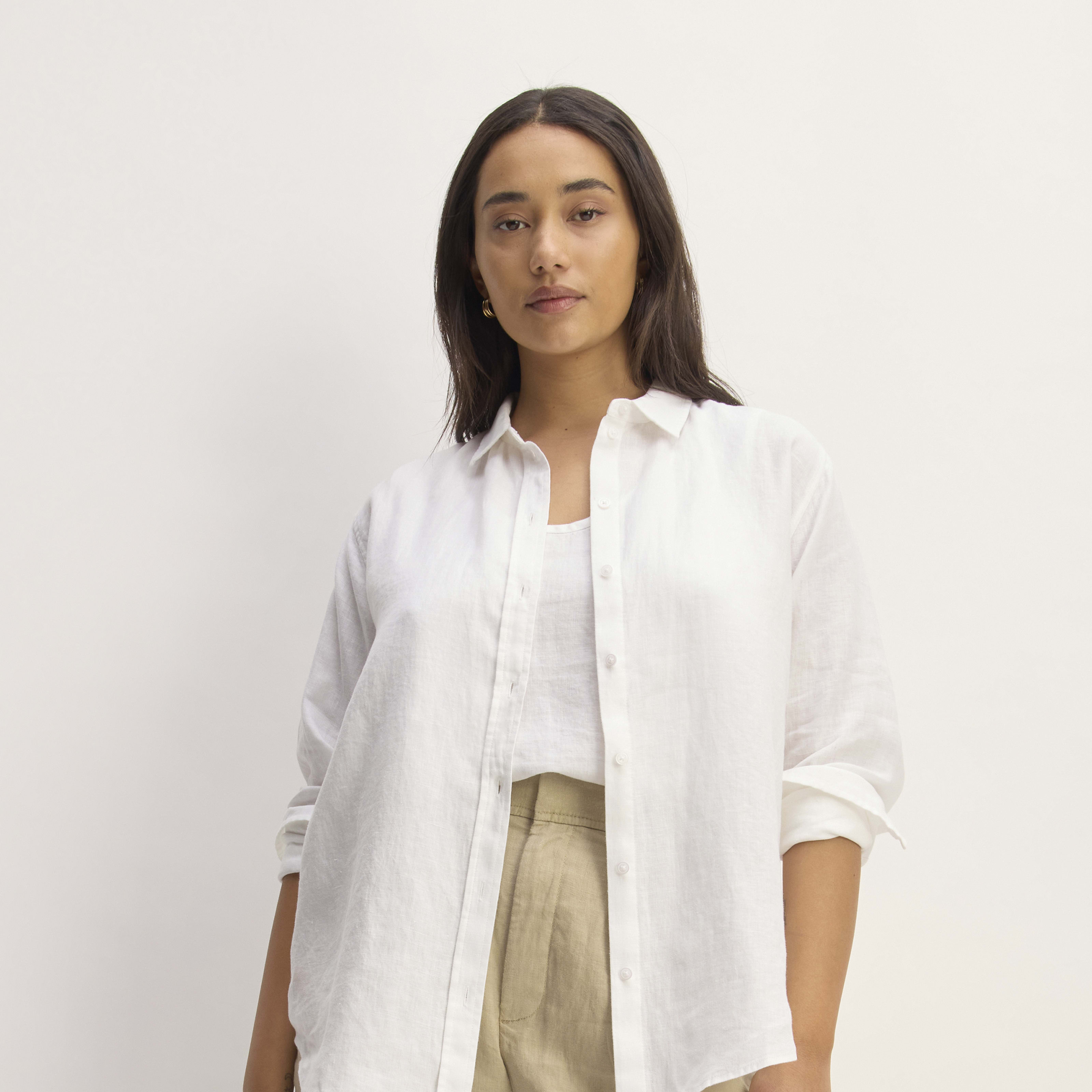 Women's Must-Have Shirt in Linen by Everlane in White, Size 0 | Everlane