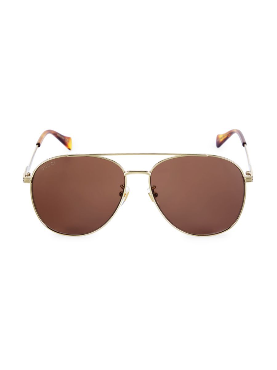 Gucci 59MM Pilot Sunglasses | Saks Fifth Avenue