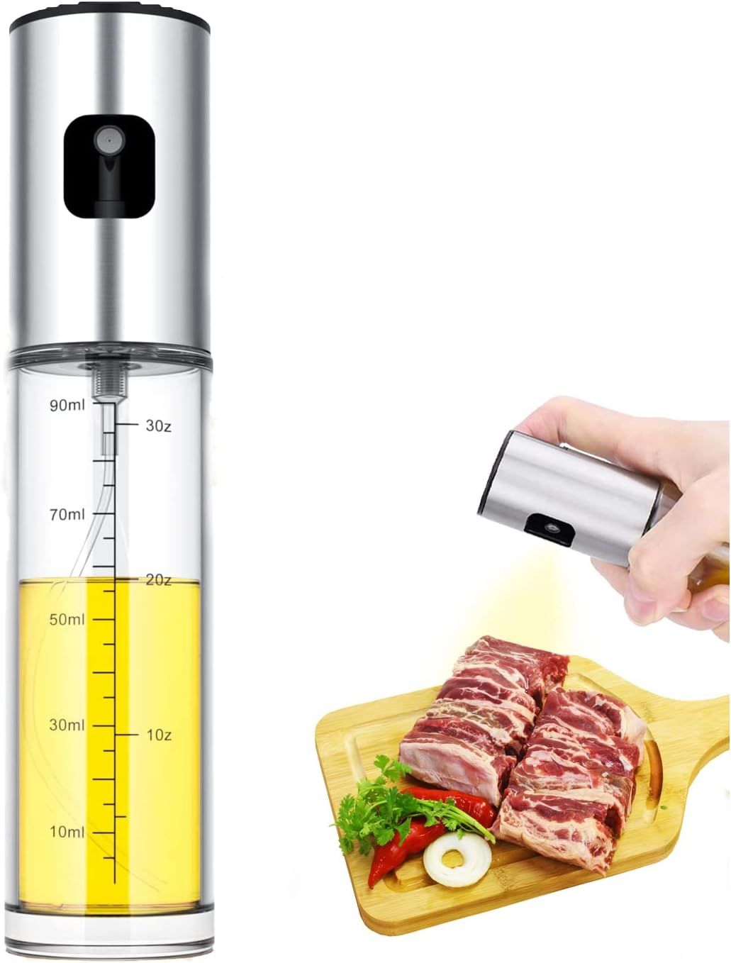 NIKKIER Oil Sprayer for Cooking,100ml Olive Oil Spritzer,Oil Sprayer for Air Fryer, Salad,BBQ,Roa... | Amazon (US)