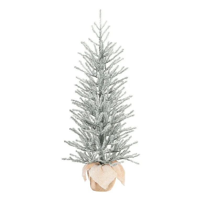 Holiday Time Snow Capped Green Fir Tree with Burlap Base, 48" | Walmart (US)