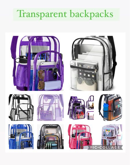 Transparent backpacks
for the new school year 

#LTKFamily #LTKItBag #LTKKids