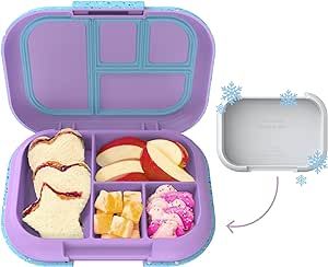 Bentgo® Kids Chill Leak-Proof Lunch Box - Included Reusable Ice Pack Keeps Food Cold; 4-Compartm... | Amazon (US)