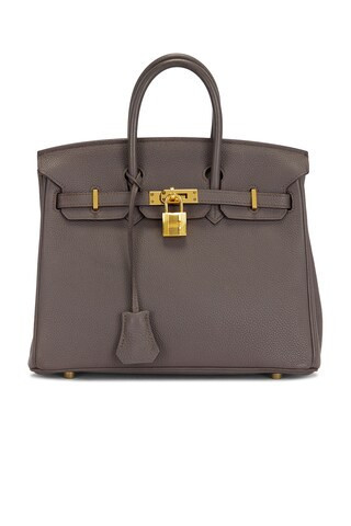 Hermes Togo Birkin 25 Retourne Handbag in Grey | FWRD 