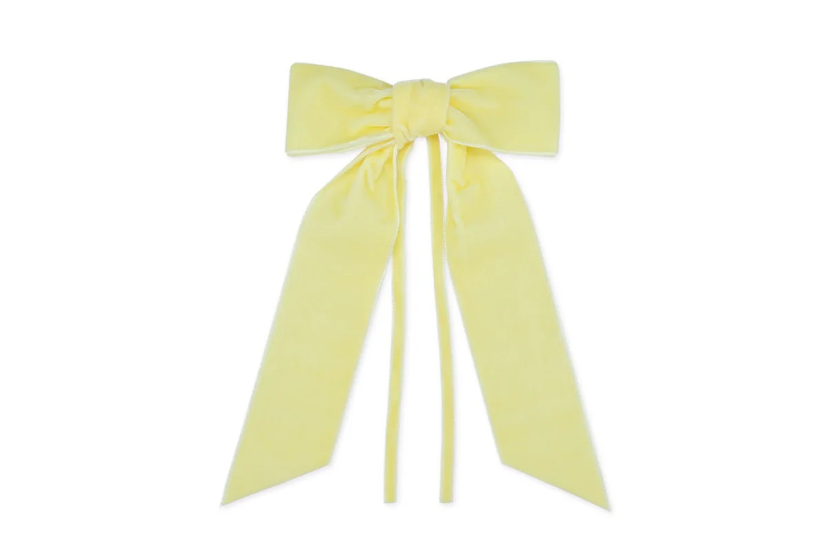 Yellow Velvet Napkin Bows, Set of 4 | Over The Moon Gift