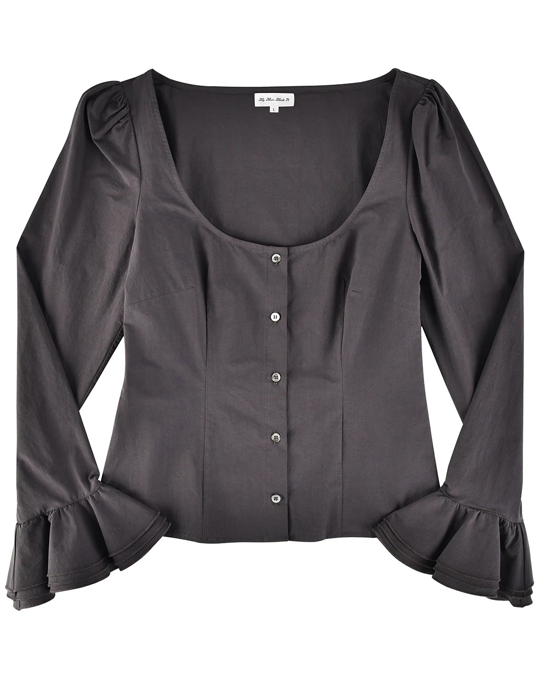 Tops: Bellcuff Blouse - Shadow - My mum made it | My Mum Made It
