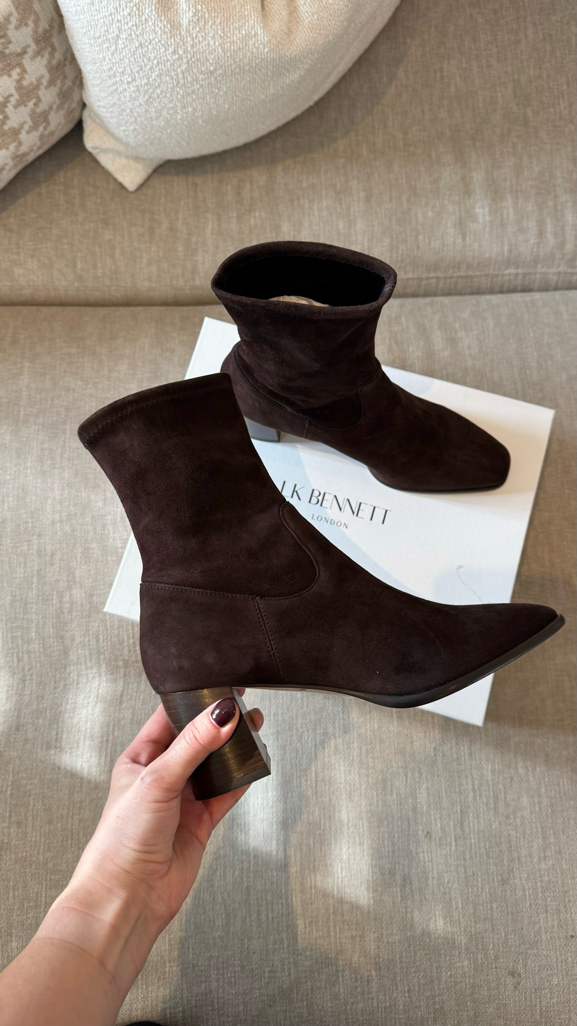 The most perfect chocolate brown suede heeled ankle boots for autumn from LK Bennett. Currently £100 off  

#LTKuk #LTKautumn #LTKshoes