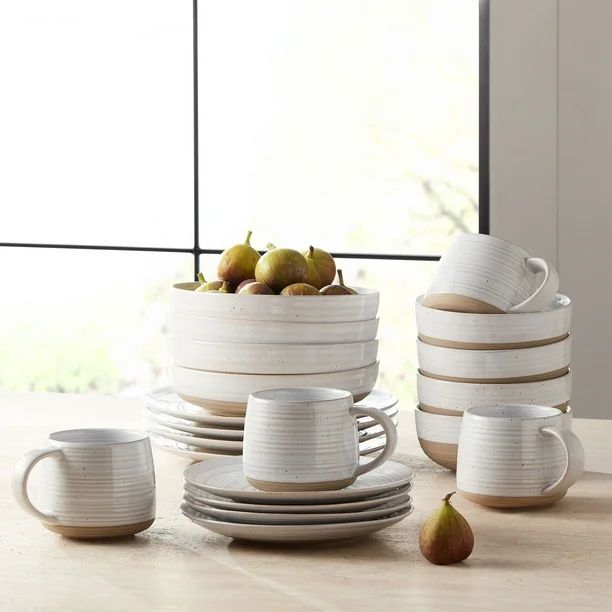 Better Homes & Gardens Rustin Stoneware 16 Piece Dinnerware Set | Walmart (US)