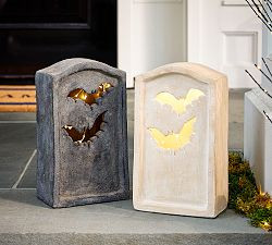 Terracotta Bat Cutout Tombstone | Pottery Barn (US)